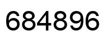 Number 684896 black image