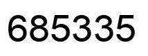 Number 685335 black image