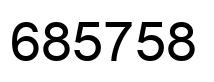 Number 685758 black image