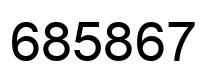 Number 685867 black image