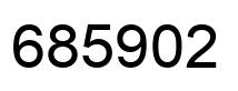 Number 685902 black image