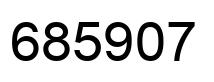 Number 685907 black image