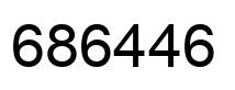 Number 686446 black image
