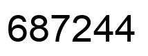 Number 687244 black image