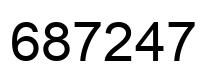Number 687247 black image