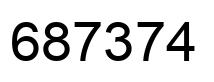 Number 687374 black image