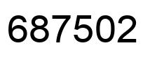 Number 687502 black image