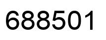 Number 688501 black image