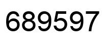 Number 689597 black image