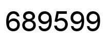 Número 689599 imagen negro