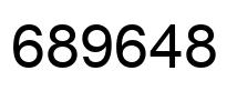 Number 689648 black image