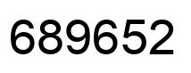 Number 689652 black image