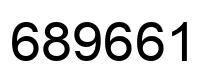 Number 689661 black image