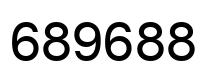 Number 689688 black image