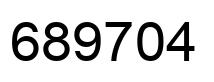 Number 689704 black image