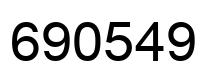 Number 690549 black image