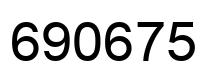 Number 690675 black image