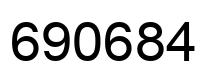 Number 690684 black image