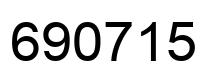 Number 690715 black image