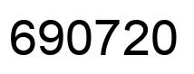 Number 690720 black image