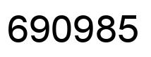 Number 690985 black image