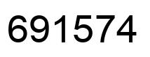 Number 691574 black image