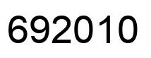 Número 692010 imagen negro