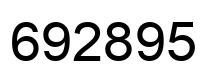 Número 692895 imagen negro