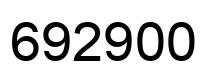 Number 692900 black image