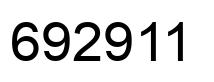 Number 692911 black image