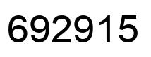 Número 692915 imagen negro