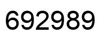 Number 692989 black image