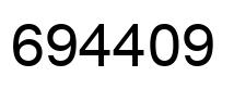 Number 694409 black image