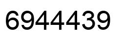 Number 6944439 black image