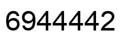Number 6944442 black image