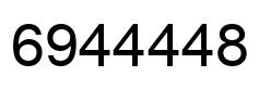 Number 6944448 black image