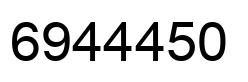 Número 6944450 imagen negro