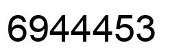 Número 6944453 imagen negro