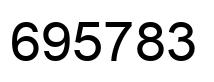Number 695783 black image