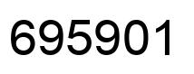 Number 695901 black image