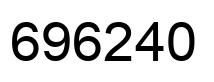Number 696240 black image