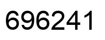 Number 696241 black image