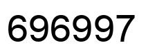 Number 696997 black image
