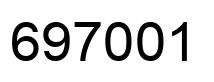 Number 697001 black image