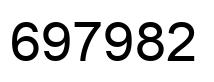Number 697982 black image