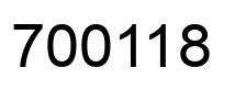 Número 700118 imagen negro
