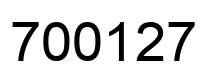Número 700127 imagen negro