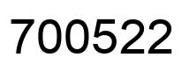 Number 700522 black image