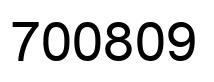 Number 700809 black image