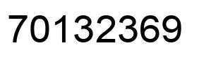 Number 70132369 black image